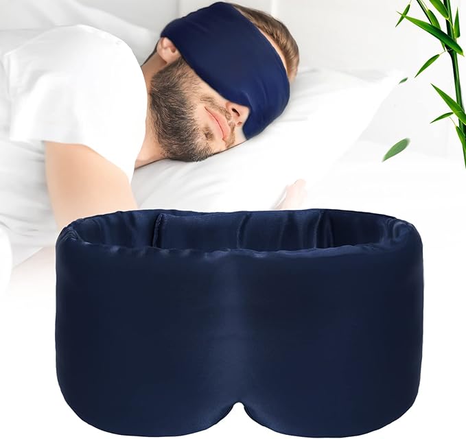Satin Sleep Mask & Blindfold with Adjustable Velcro Strap