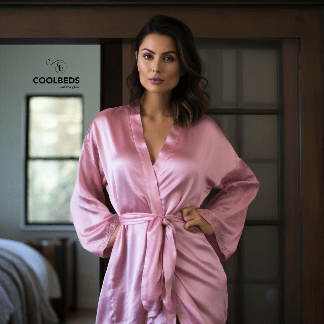 Satin Robe and Pillowcover Bundle