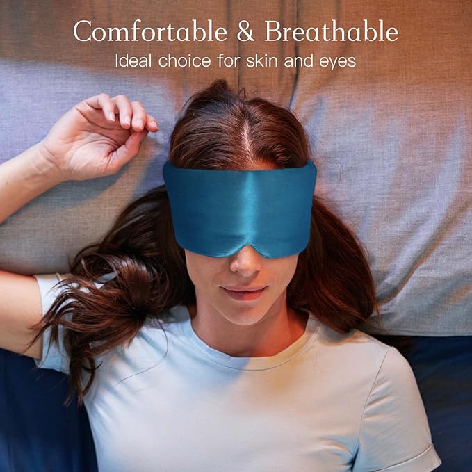 Satin Sleep Mask & Blindfold with Adjustable Velcro Strap