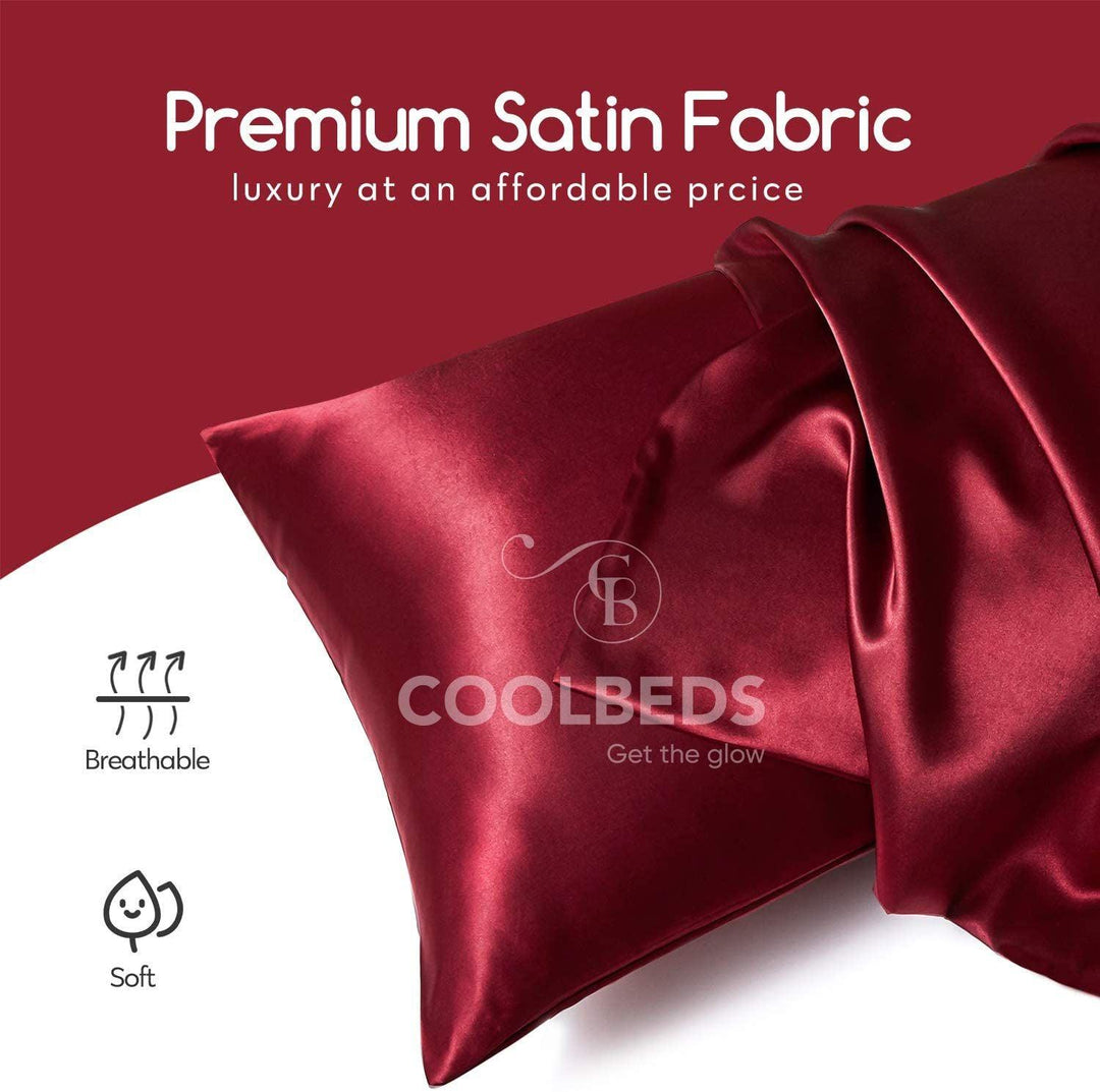 Satin Pillow Covers 2  with 3 Satin Scrunchies