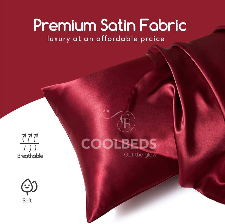 Satin Pillow Covers 2  with 3 Satin Scrunchies