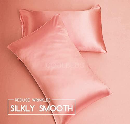 Satin Pillow Covers 2  with 3 Satin Scrunchies