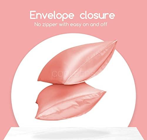 Satin Pillow Covers with 3 Satin Scrunchies (Pack of 2 Pillowcovers)
