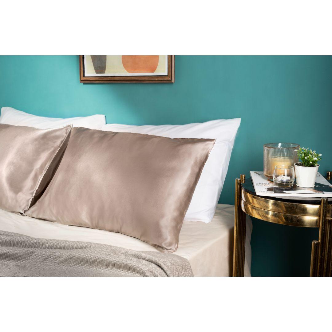 Satin Pillow Covers 2  with 3 Satin Scrunchies
