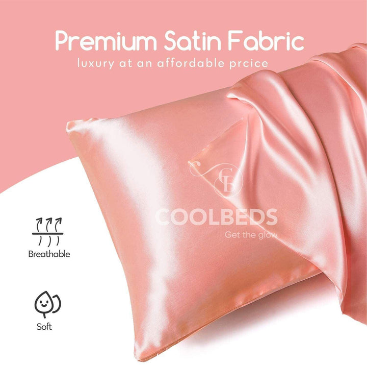 Satin Pillow Covers 2  with 3 Satin Scrunchies