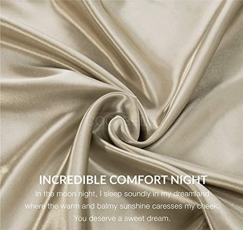 Satin Pillow Covers 2  with 3 Satin Scrunchies