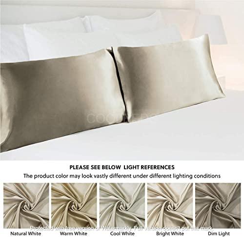 Satin Pillow Covers 2  with 3 Satin Scrunchies