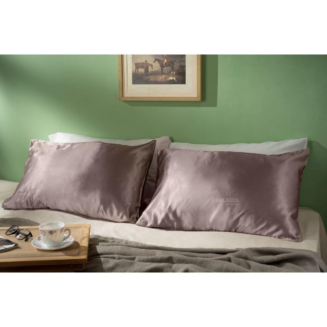 Satin Pillow Covers 2  with 3 Satin Scrunchies
