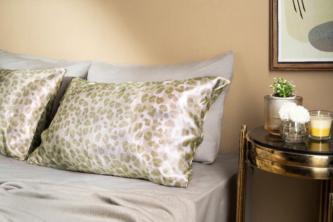 Satin Pillow Covers 2  with 3 Satin Scrunchies