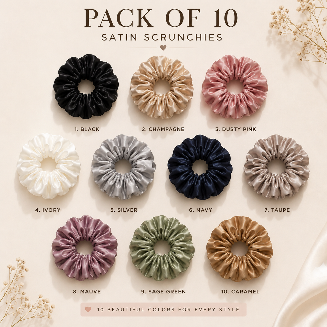 Silky Scrunchies 10 pack