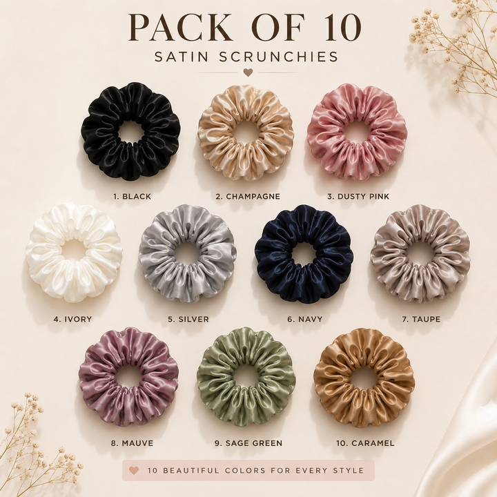 Silky Scrunchies 10 pack