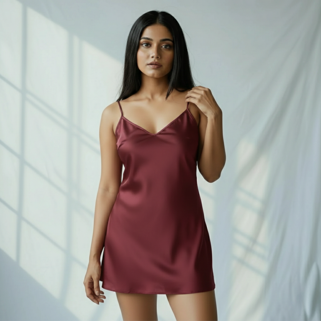 Silky Mini Slip Dress