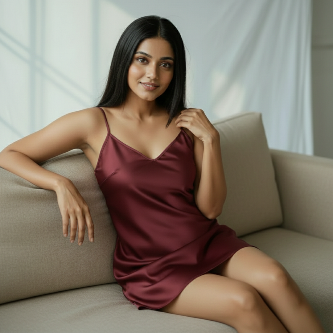 Silky Mini Slip Dress