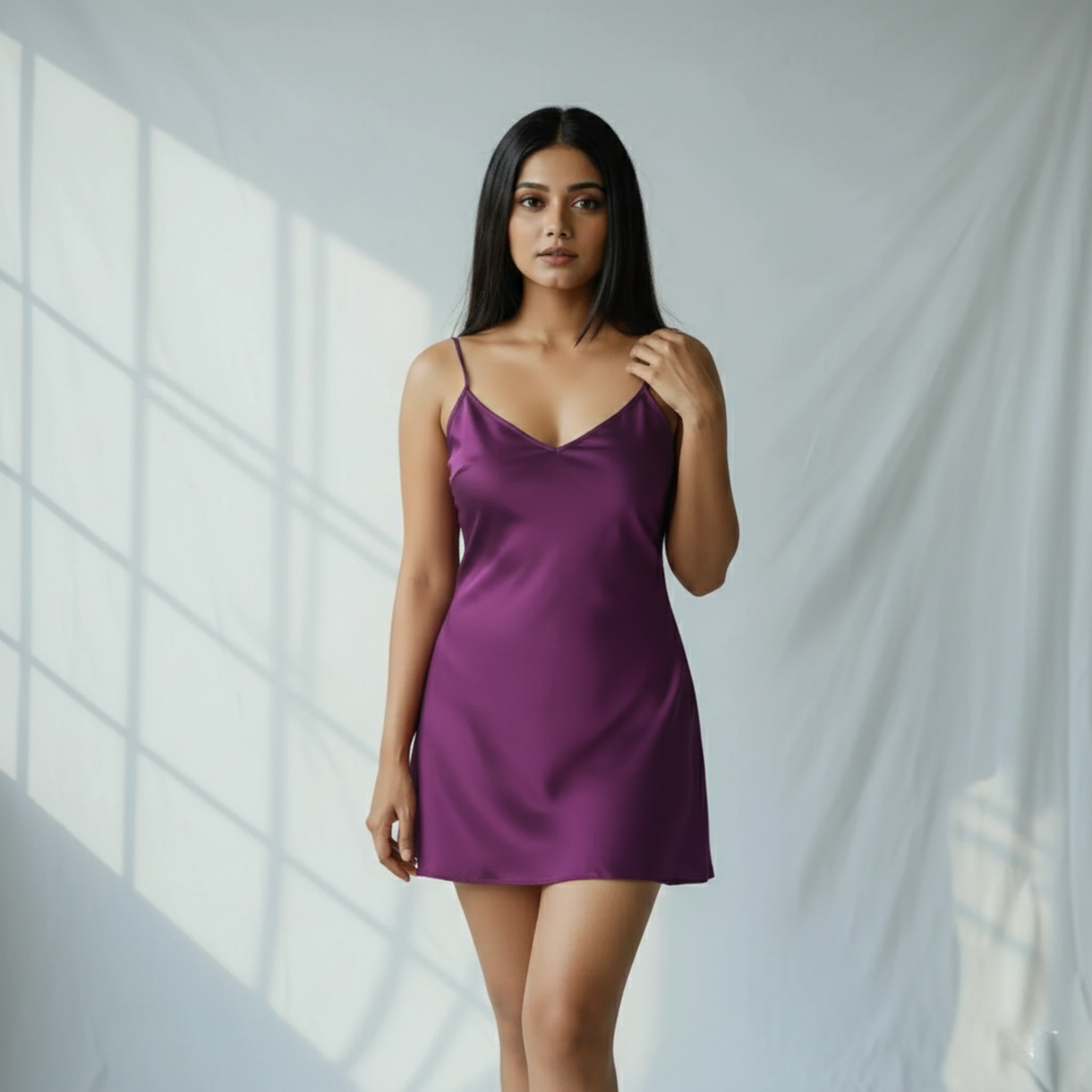 Silky Mini Slip Dress