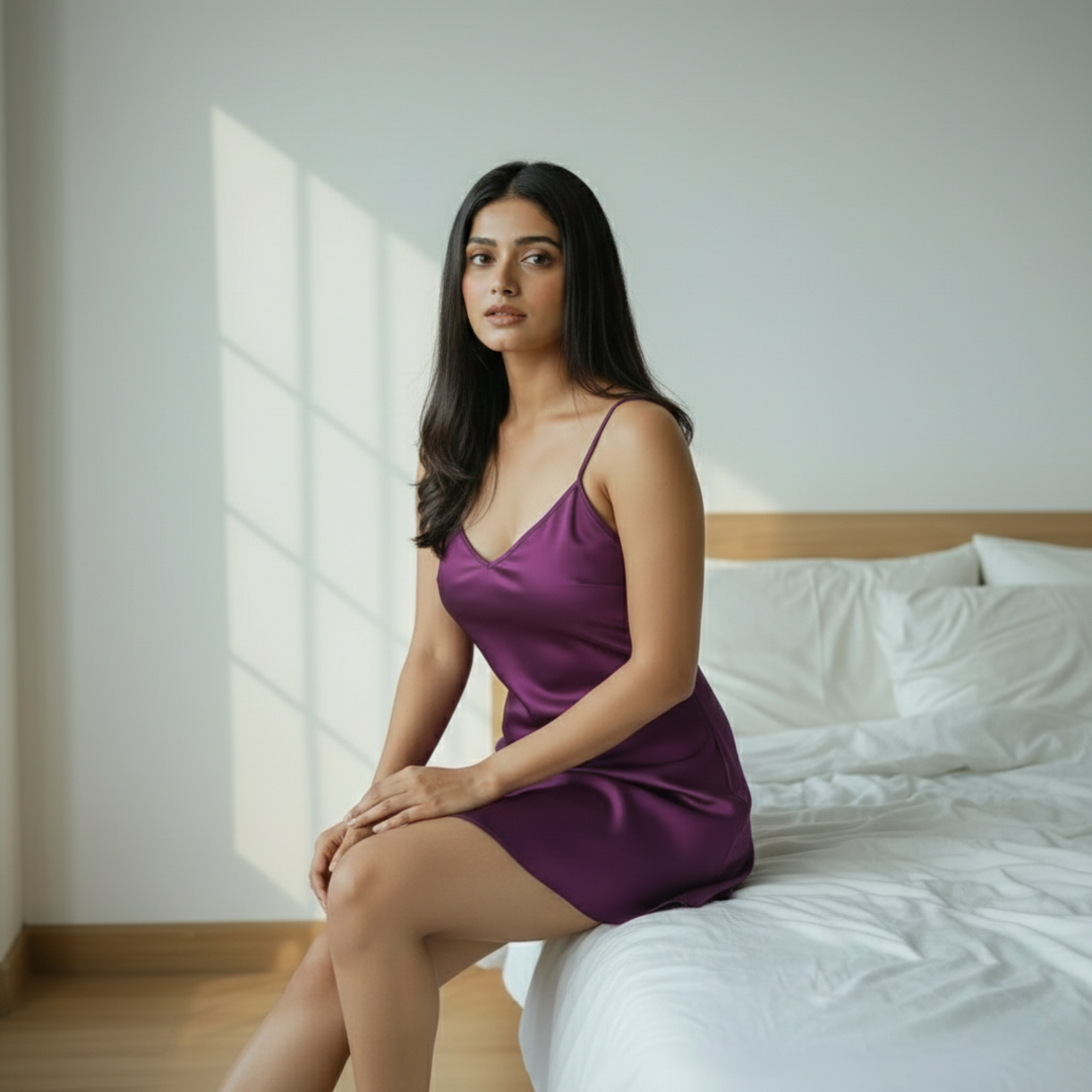 Silky Mini Slip Dress